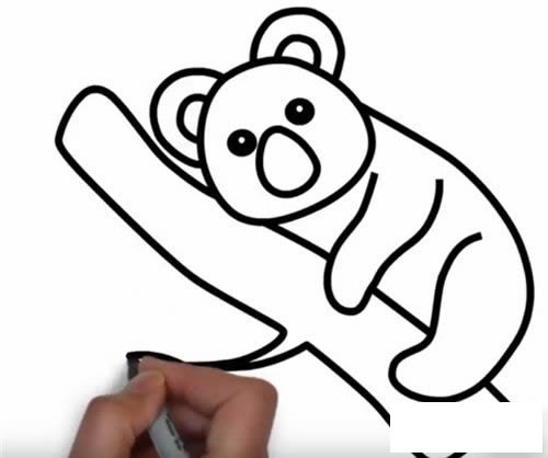 考拉简笔画图片