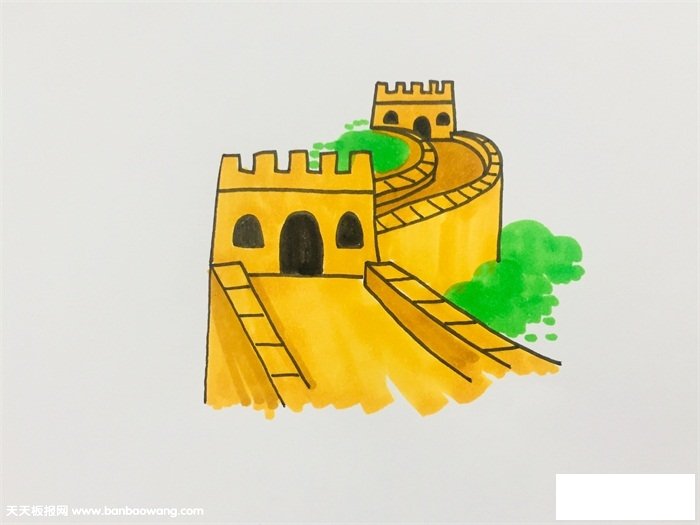 长城怎么涂色好看
