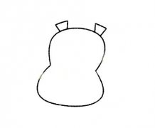 河马简笔画的画法步骤教程