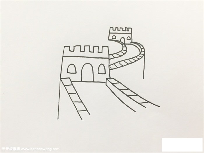 长城怎么涂色好看