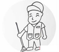 清洁工人怎么画带步骤图 素描清洁工简笔画图片