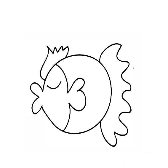 小丑鱼的简单画法