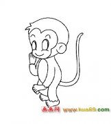 可爱的小猴子（简笔画）1