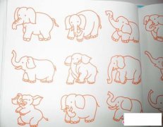 儿童大象简笔画大全