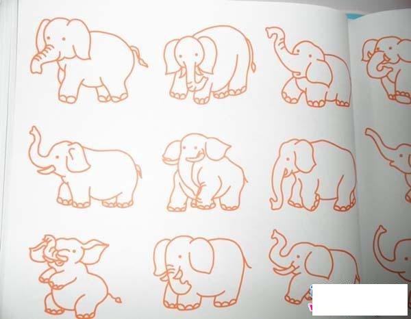 儿童大象简笔画大全