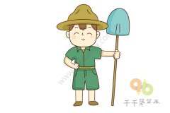 林园保卫工 护林员简笔画图片