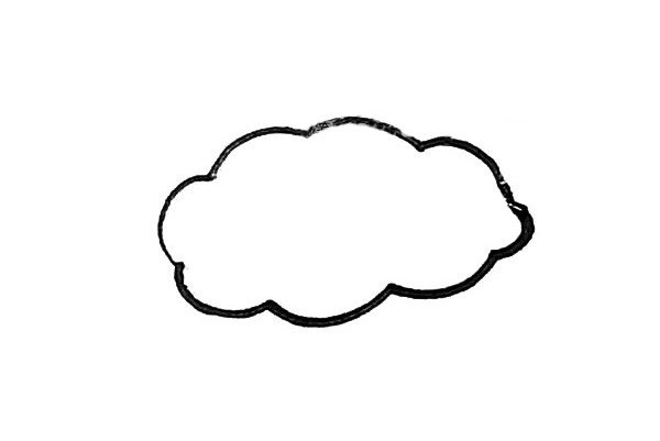 晴转多云简笔画