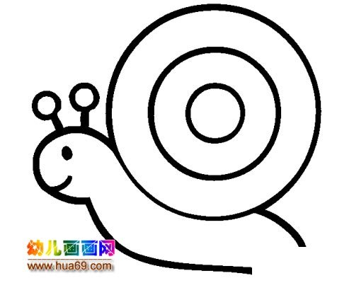 小蜗牛的简笔画3