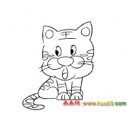 活泼的小老虎│动物简笔画3