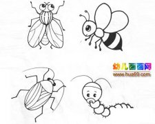 小蜜蜂的简笔画