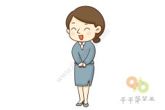 楼盘销售员简笔画怎么画