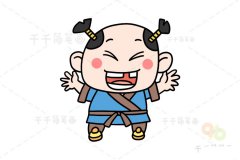 欢快的儿童简笔画