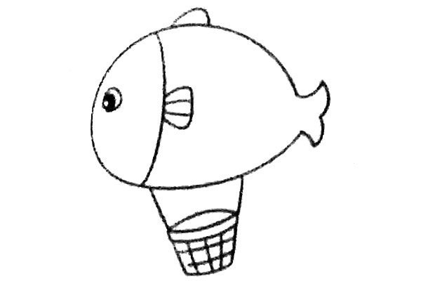 热气球简笔画图片2