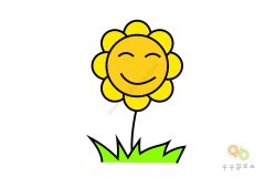 美丽的向日葵简笔画大全