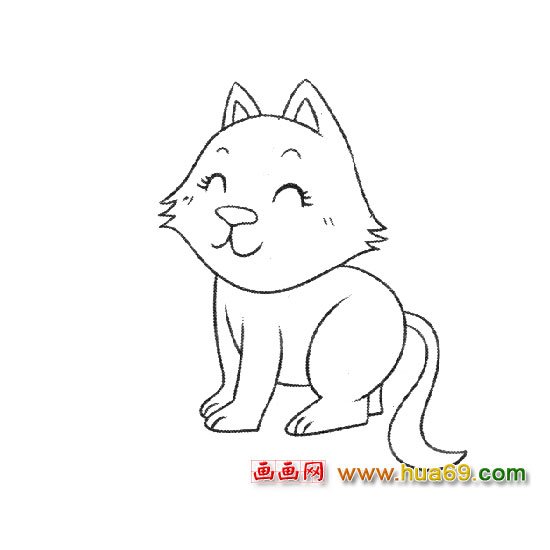 温柔的小猫│简笔画1