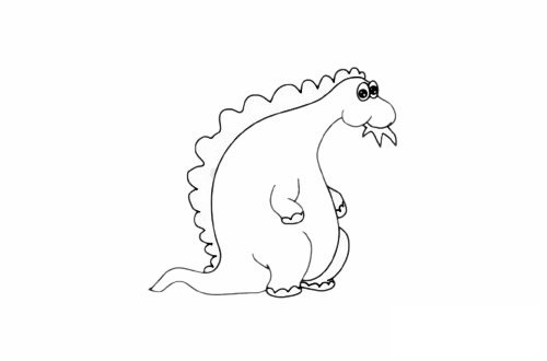 食草龙简笔画图片步骤五