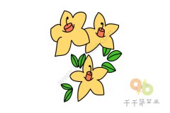 美丽的山茶花简笔画