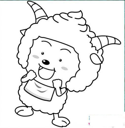 卡通懒羊羊简笔画图片