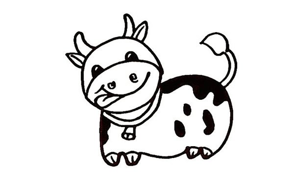 可爱的奶牛简笔画画法