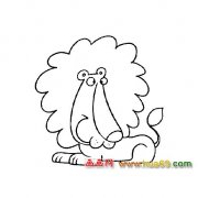 动物简笔画：卡通狮子3