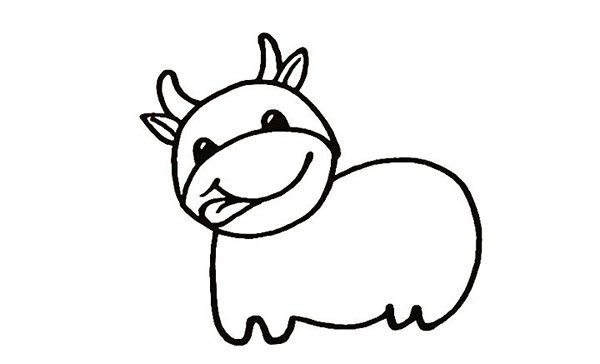 可爱的奶牛简笔画画法