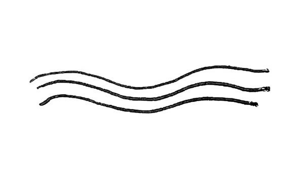 海浪简笔画步骤教程