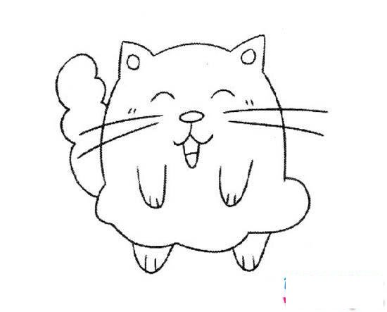 可爱的小肥猫简笔画图片