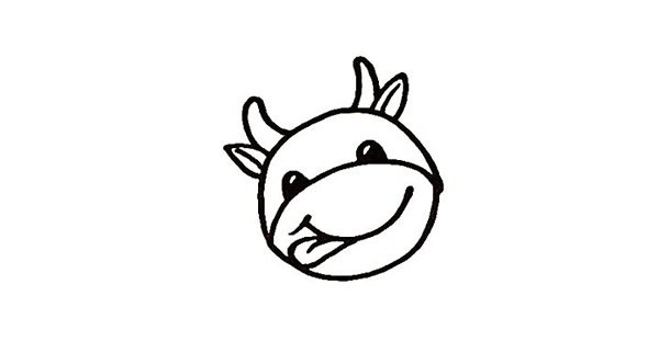 可爱的奶牛简笔画画法