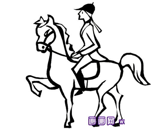 简笔画：骑士和马