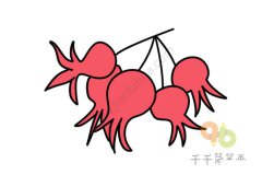 美丽的石榴花简笔画