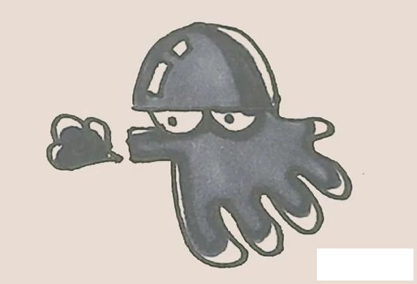 乌贼简笔画