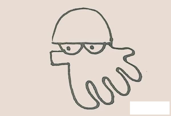 乌贼简笔画