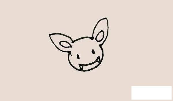 蝙蝠简笔画的画法步骤图