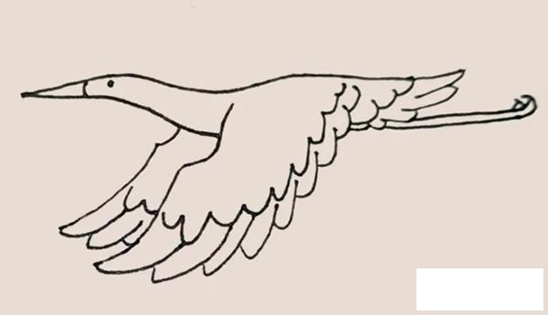 鹤简笔画的画法步骤图