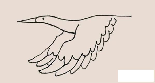 鹤简笔画的画法步骤图