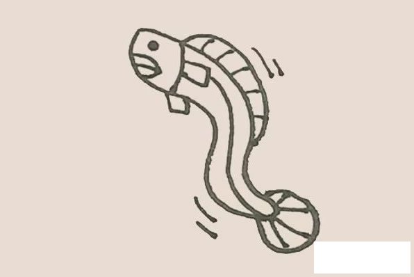 鳗鱼简笔画的画法步骤图