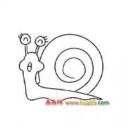 简笔画：唱歌的小蜗牛1