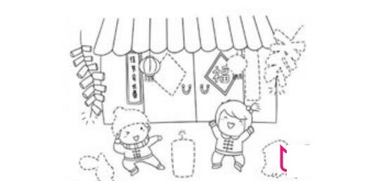 人物简笔画,新年简笔画