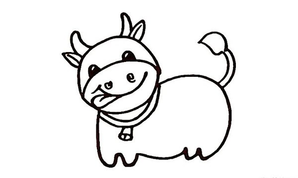 可爱的奶牛简笔画画法