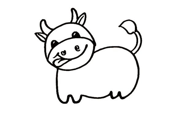 可爱的奶牛简笔画画法