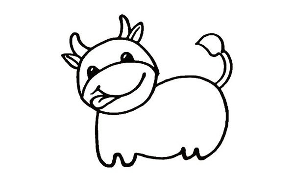 可爱的奶牛简笔画画法