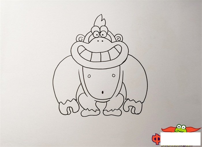 大猩猩简笔画步骤