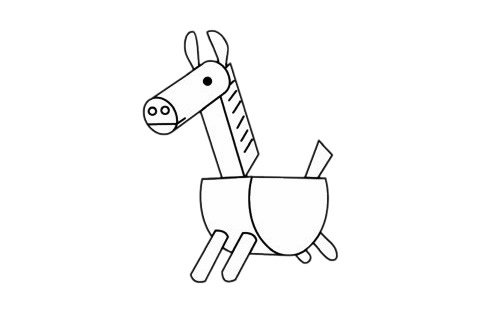 小木马简笔画大图