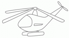 直升飞机简笔画分解步骤教程