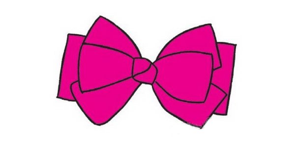 蝴蝶结简笔画图片