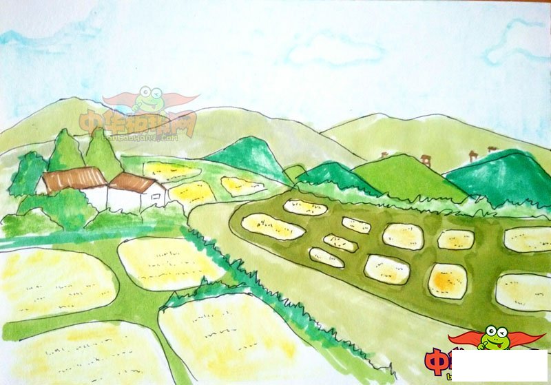 一幅春天漂亮简单的画,春天怎么画简单好看