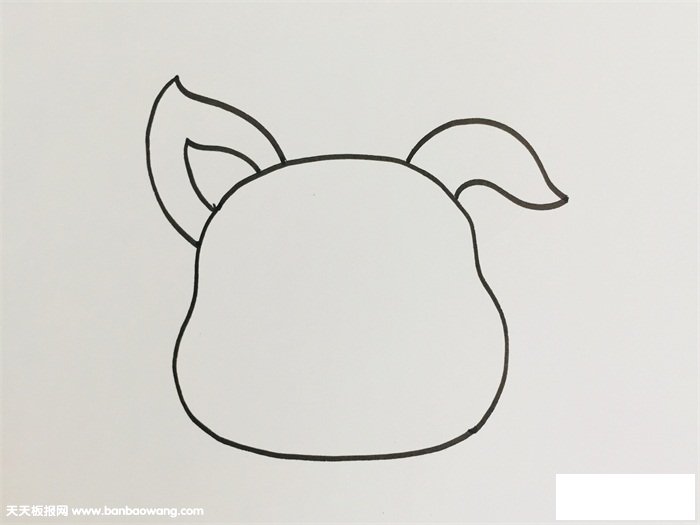 猪耳朵怎么画