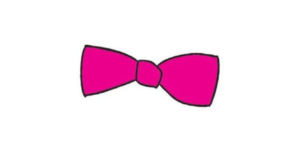 蝴蝶结简笔画图片