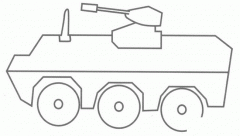 装甲车简笔画分解步骤图教程