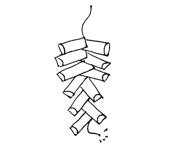鞭炮简笔画